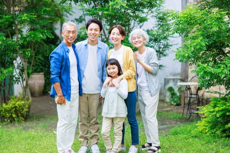 作業後の庭のメンテナンス